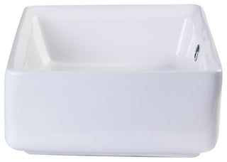 EAGO BA131 20" White Rectangular Porcelain Bathroom Sink with Overflow
