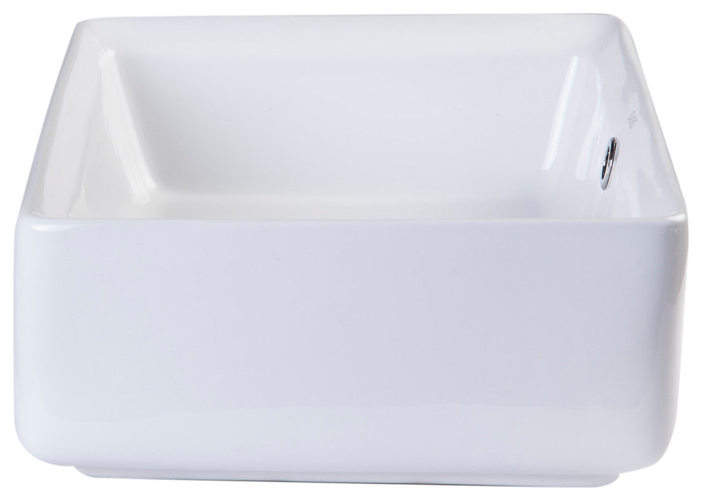 EAGO BA131 20" White Rectangular Porcelain Bathroom Sink with Overflow