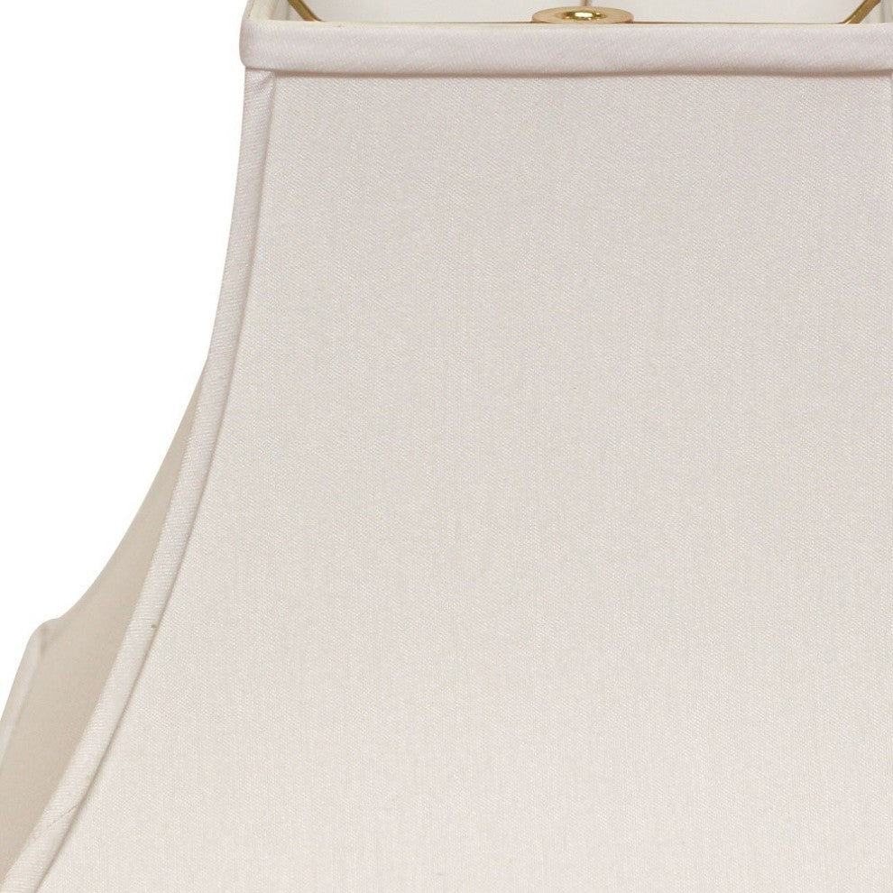 10" White Premium Square Bell Slanted No Slub Lampshade