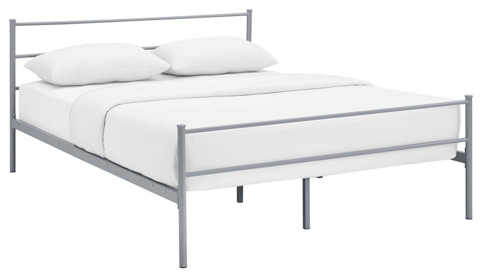 Modway Alina Full Platform Bed Frame, Gray