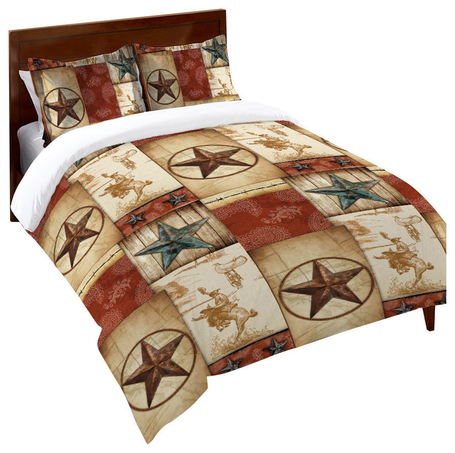 Laural Home Rodeo Patch Standard Duvet Sham