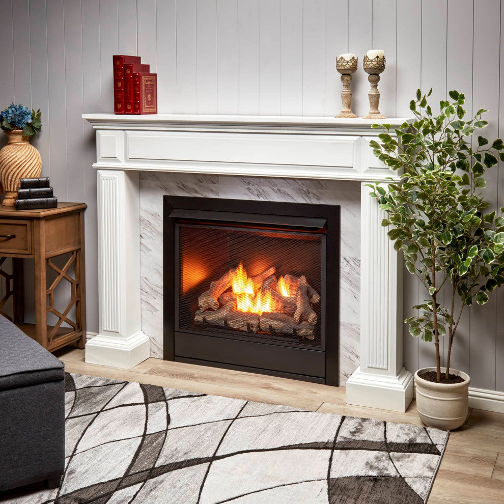 Duluth Forge Dual Fuel Ventless Gas Fireplace Insert - 32,000 BTU, Remote