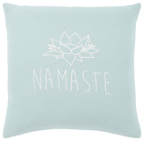 Surya Motto Mtt-005 Pale Blue Pillow Shell With Down Insert 22"H X 22"W