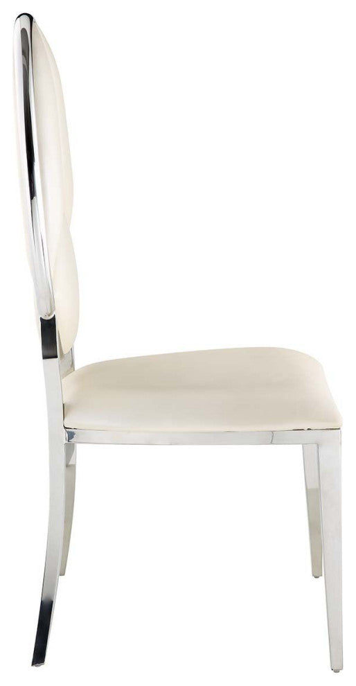 Set of 2 PU Side Chair, Beige