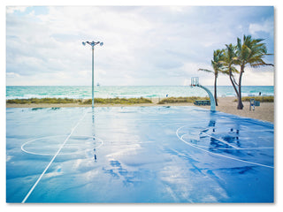 'Basketball by the Beach' Canvas Art by Preston