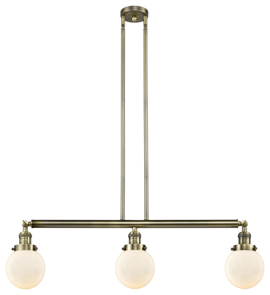 Innovations 213-Ab-S-G201-6-Led 3 Light Dimmable Led 38" Island Light