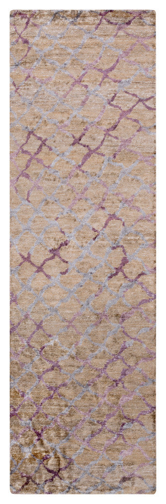 Surya Platinum PLAT-9020 8'x11' Rug, Eggplant/Medium Gray/Tan/Mauve