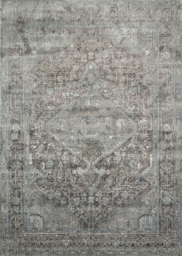 Anastasia Area Rug, Stone/Blue, 13'x18'