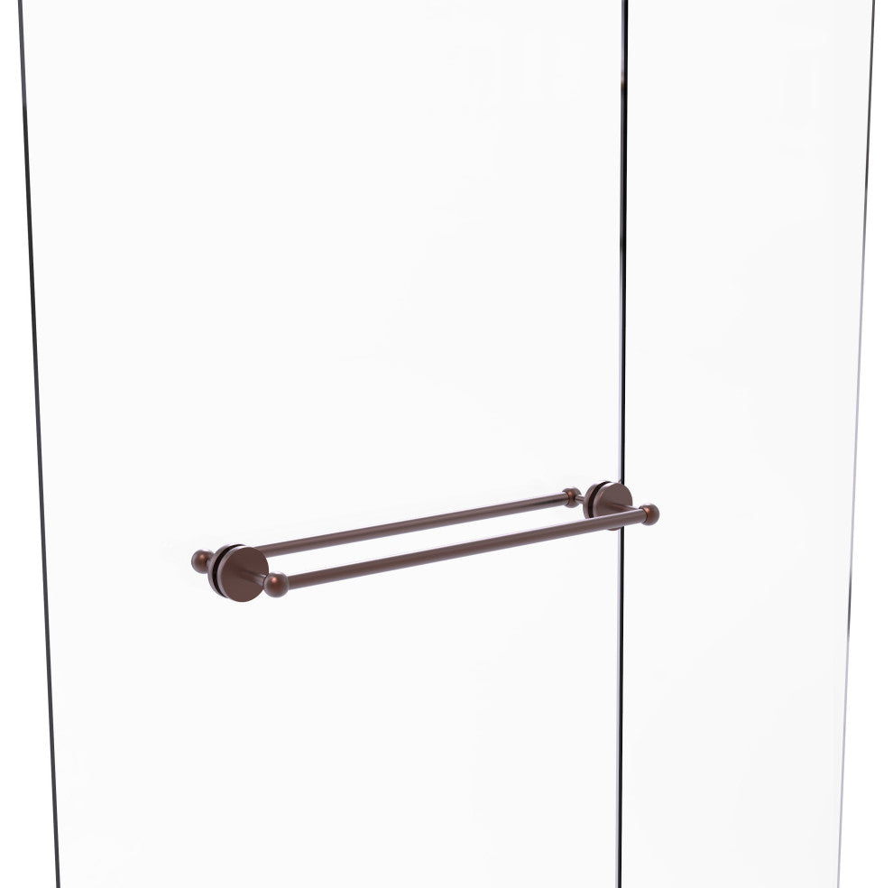 Prestige Skyline 24" Back to Back Shower Door Towel Bar, Antique Copper
