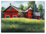 Debbi Wetzel 'Red Barn Summer sm' Canvas Art, 24" x 32"