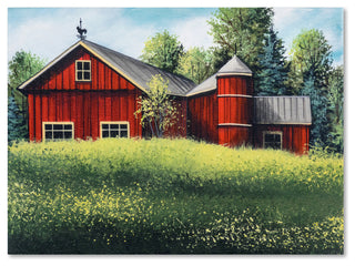 Debbi Wetzel 'Red Barn Summer sm' Canvas Art, 24" x 32"