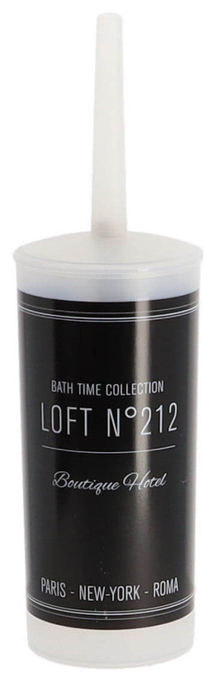 Bathroom Accessories Bath Time Collection, Black, Toilet Brush and Holder