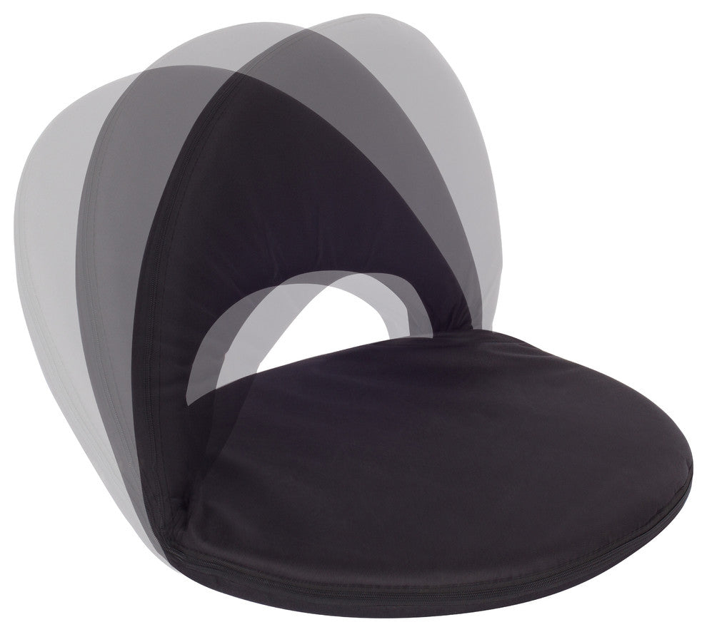 Portable Multiuse Adjustable Recliner Stadium Seat, Black