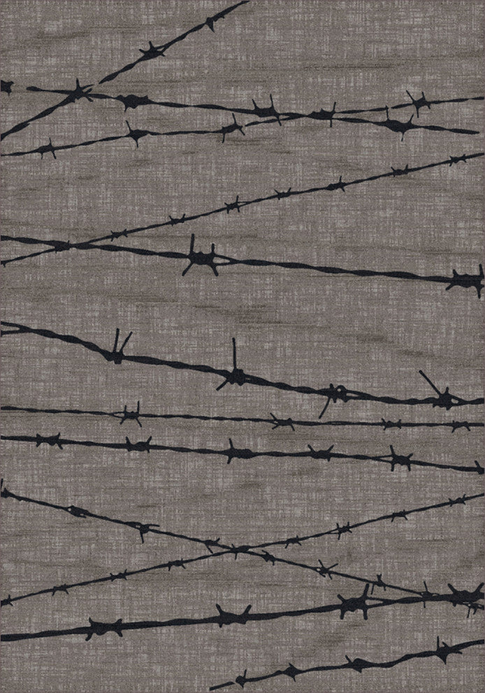 Barbed Wire, Brown, 4'x5'