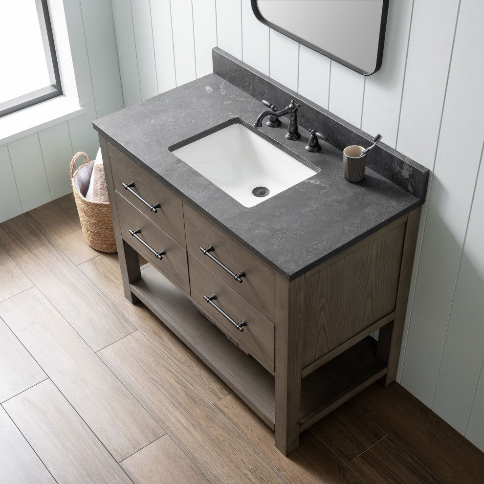 Windwood 42" Bathroom Vanity, Smoke Gray
