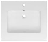 Ceramic Vanity Top 24" With Single Faucet Hole, Glossy White