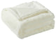 Heavy Faux Fur Throw, Antique White, 50"x60"