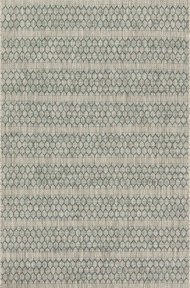 Isle IE-01 Gray Teal Area Rug, 7'10"x10'9"
