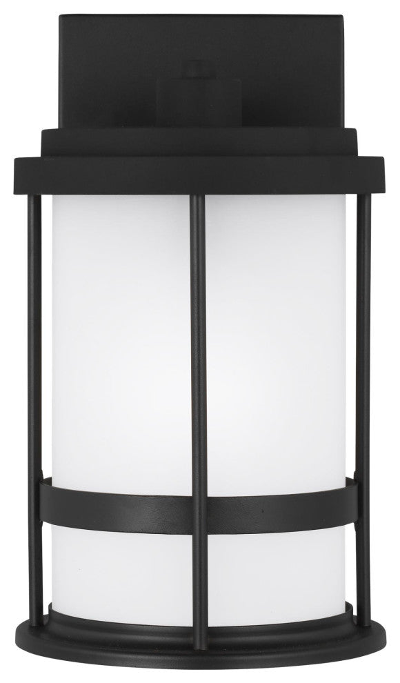 Wilburn Small 1-Light Outdoor Wall Lantern, Black