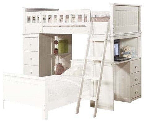 10970W Loft Bed, White
