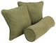 Solid Microsuede Throw Pillows With Inserts, 3-Piece Set, Sage Green