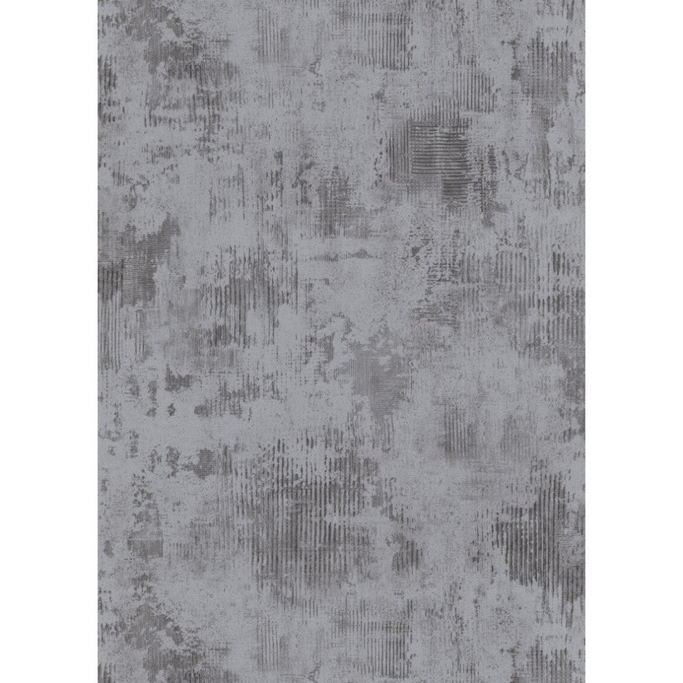 Textured Wallpaper With Rustic Paint, 10238-15, Gray Black, 1 Roll