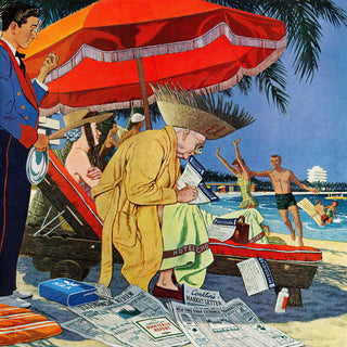 "Business at the Beach" Print on Canvas by James Williamson