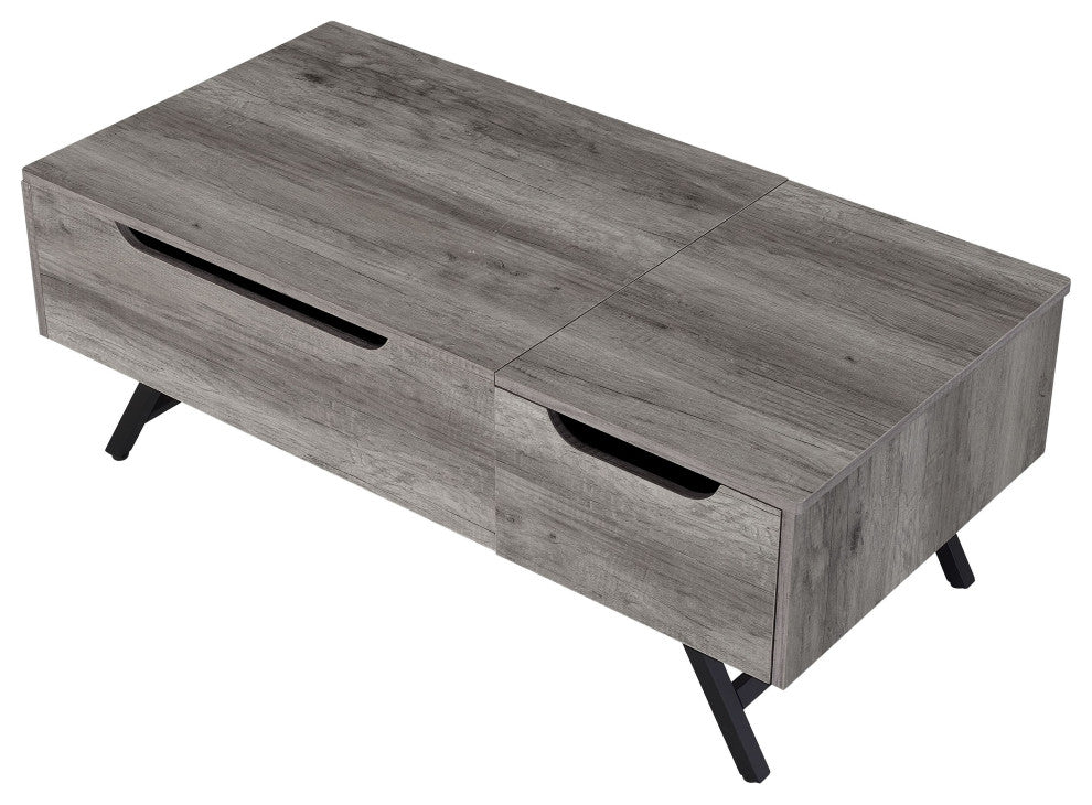 ACME Throm Coffee Table WithLift Top, Gray Oak Finish