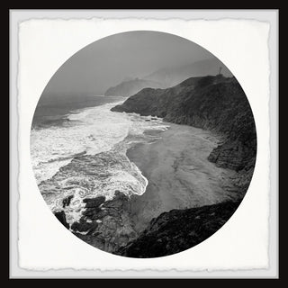 "Big Ocean Waves" Framed Painting Print, 18x18