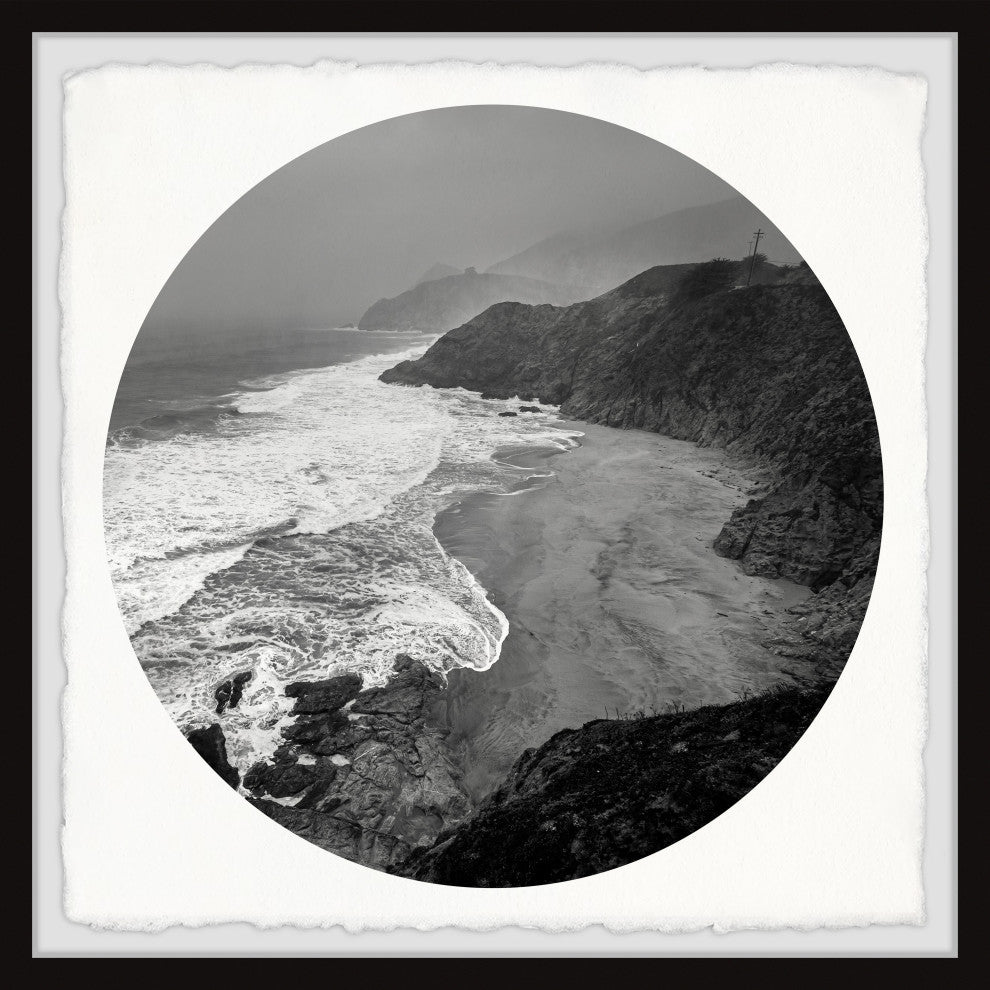 "Big Ocean Waves" Framed Painting Print, 18x18
