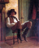 Eastman Johnson Sunday Morning (also known as The Evening Paper) Wrapped Canvas