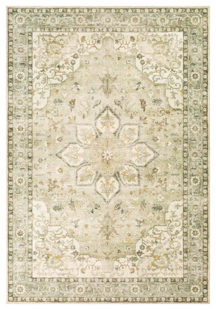 Erin ERN-2310 Rug, Cream and Sage, 7'6"x9'6"