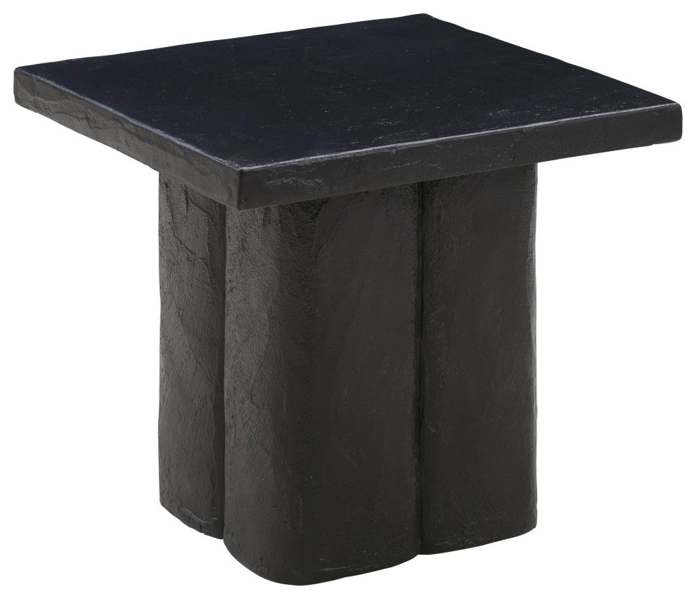 Kayla Black Concrete Side Table