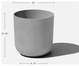 Pure Series Kona Planter, Grey, 15 Inches, 1 Pack