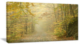 "Autumn Forest Path on Misty Morning" Canvas Print, 40"x20"