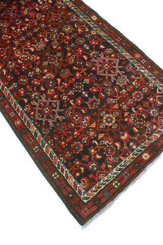 Fine Vintage Distressed Javier Red/Charcoal Runner, 2'9 x 7'9