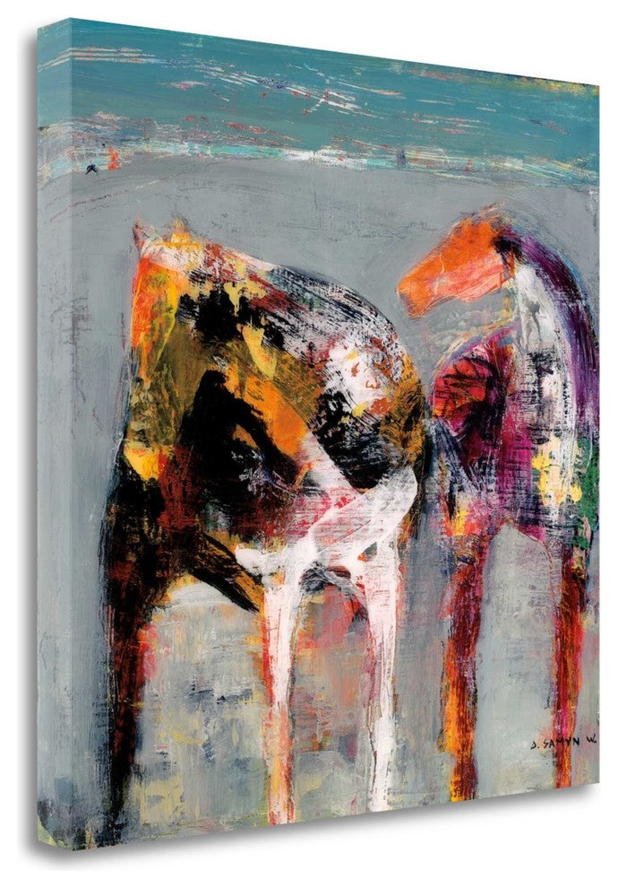 "Valentine" By Dominique Samyn,Ready to Hang Giclee Print on Gallery Wrap Canvas