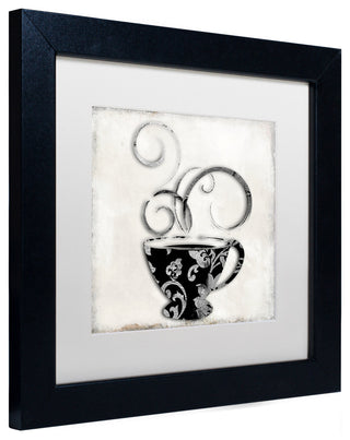 Color Bakery 'Silver Brewed 2' Matted Framed Art, Black Frame, White Mat, 11x11