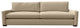 Nativa Interiors Revolution Sofa 105", Flax, Depth: Deep Plush
