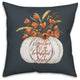 Painted Pumpkin Floral 16x16 Spun Poly Pillow
