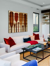 "Paddles" Wall Art on Wood, 32"x32"