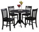 5 Pc Small Kitchen Table, Chairs Set-Round Kitchen Table, 4 Dinette Chairs