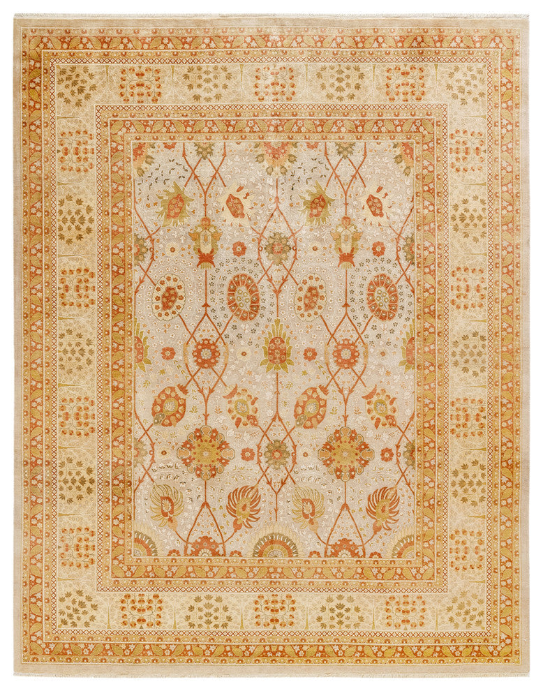 Caroline, One-of-a-Kind Hand-Knotted Area Rug Ivory, 8'2"x10'4"