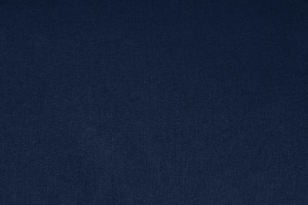 Serene Linen Textured Fabric Deluxe Comfort 3-Piece Modular Sofa, Navy