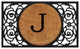Armada Circle Monogram Doormat, 22"x36", J