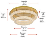 Home Living 29.5" LED Flush Mount, Satin Gold