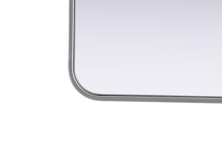 Home Living Contour Metal Rectangle Mirror 24x36, Silver