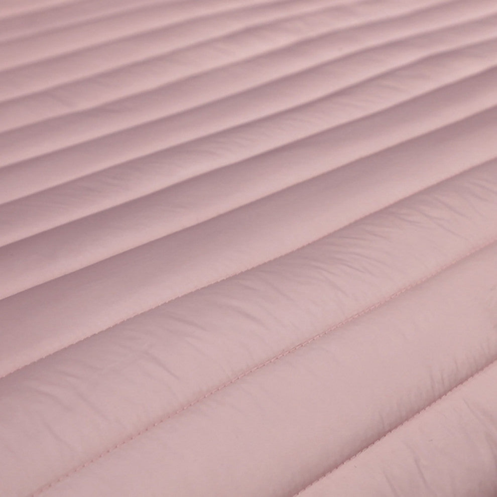 Benzara BM283913 Cabe 2 Piece Twin Comforter Set, Polyester Puffer Rose Pink