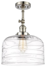 Innovations Bell 1-Light XL Semi-Flush Mount 201F-PN-G713-L, Polished Nickel