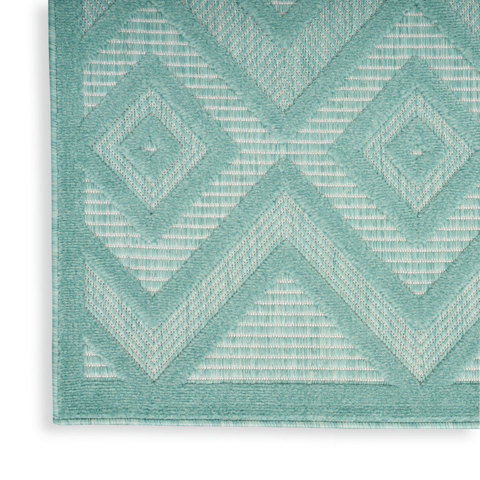 Nourison Versatile 8' x 10' Aqua/Teal Modern Area Rug